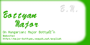 bottyan major business card